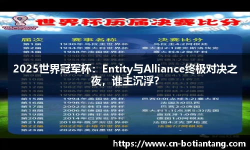 2025世界冠军杯：Entity与Alliance终极对决之夜，谁主沉浮？